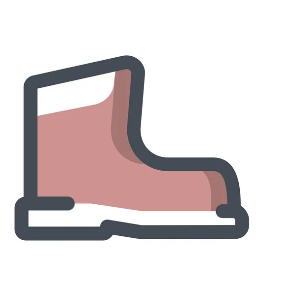 Іконка Управління Будівництвом Взуття Заповненому Контурі — стоковий вектор