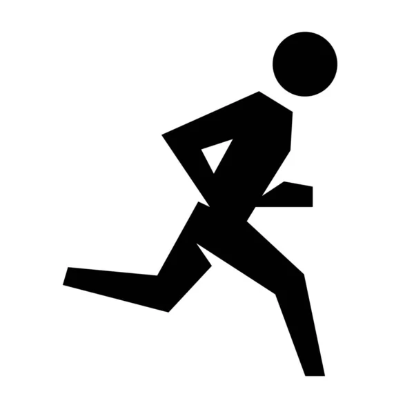 Icône Course Marathon Fitness Dans Style Solide — Image vectorielle