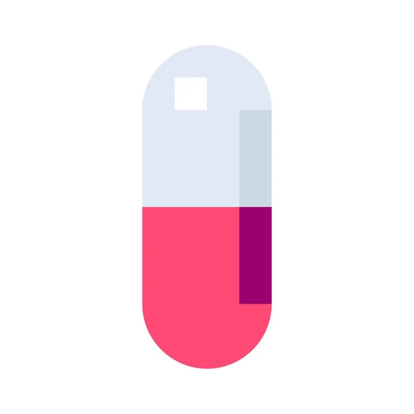 Antibiotics Cure Health Icon Flat Style — Stock Vector