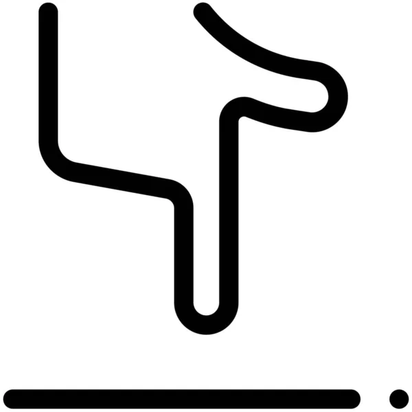 Akupressur Fingersymbol Outline Stil — Stockvektor