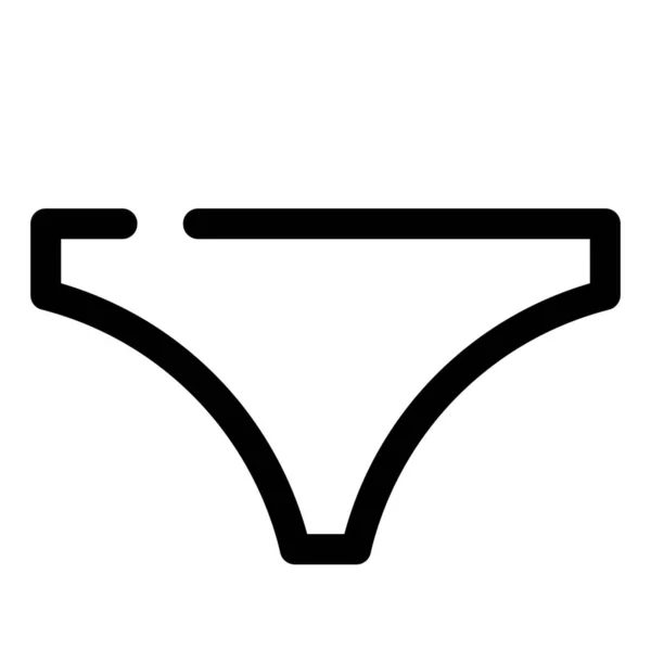 Значок Пляжного Одягу Трусики Суцільному Стилі — стоковий вектор