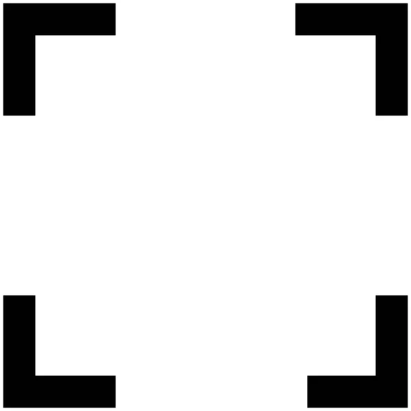 Vergrößern Sie Das Frame Symbol Solid Stil — Stockvektor