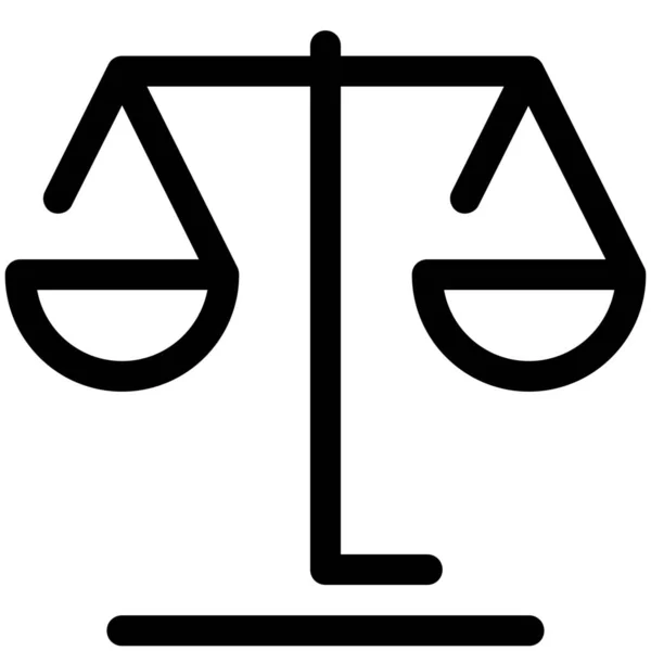 Icona Della Giustizia Istituzione Finanziaria Stile Solido — Vettoriale Stock