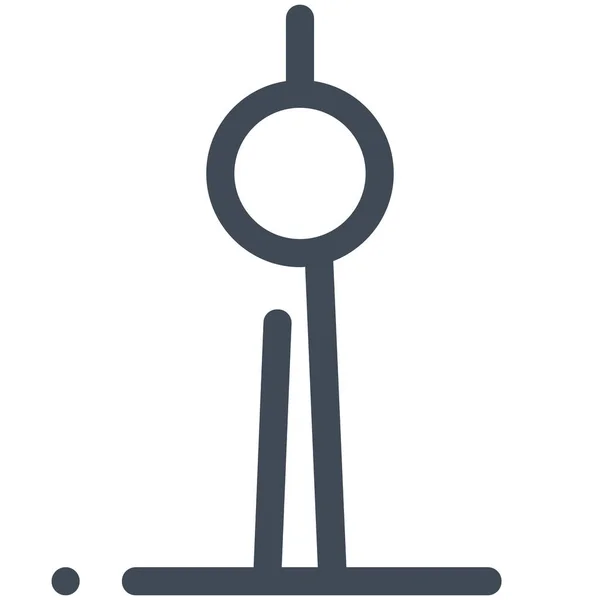 Icône Emblématique Bâtiment Berlin Dans Style Outline — Image vectorielle