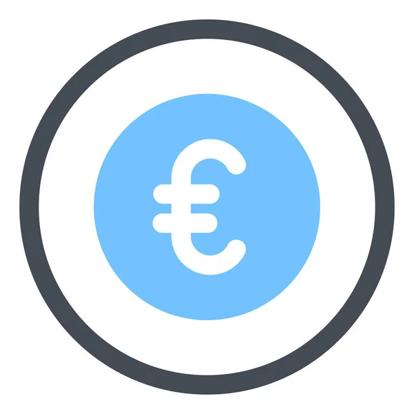 Business Coin Icon Filled Outline Style — 스톡 벡터