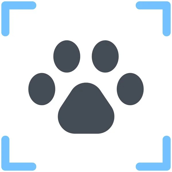 Animal Perro Huella Icono Categoría Animales — Vector de stock