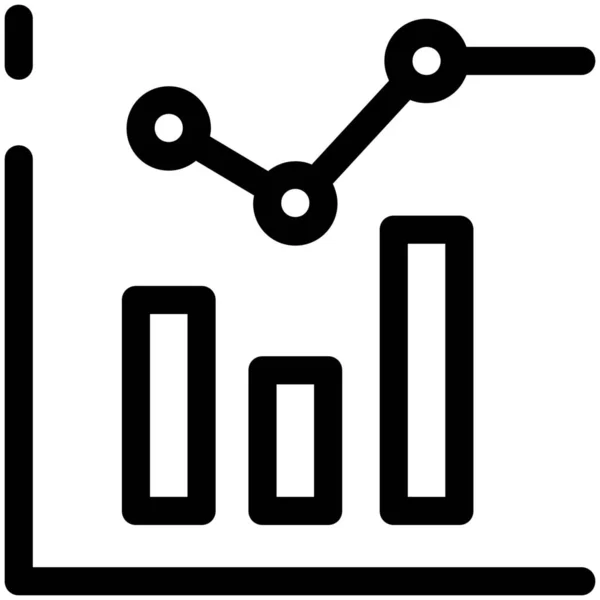 Analytics Diagramm Bericht Symbol Shopping Commerce Kategorie — Stockvektor
