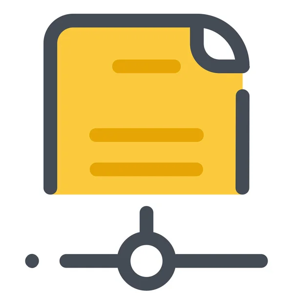 Documento Icono Gestión Archivos Estilo Esquema Rellenado — Vector de stock