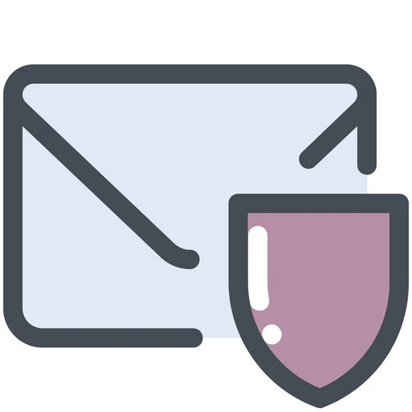 Mail Enveloppe Lettre Icône Dans Style Contour Rempli — Image vectorielle