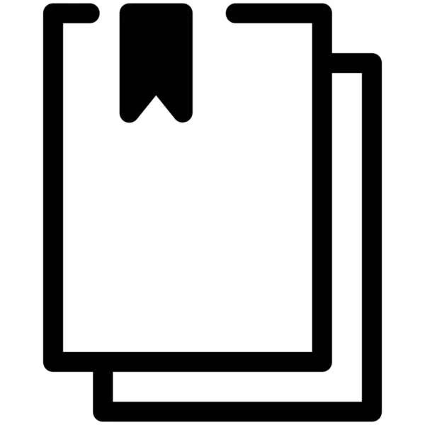 Bookmark Document Icono Favorito Categoría Compras Comercio Electrónico — Archivo Imágenes Vectoriales