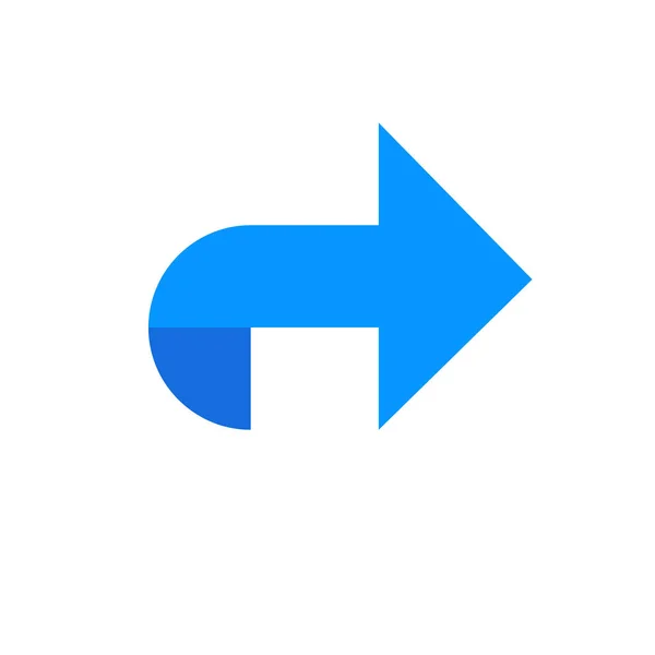 Arrow Direction Return Icon Flat Style — Stock Vector