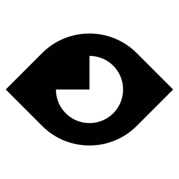 Icono Impresión Ocular Biométrica Estilo Sólido — Vector de stock