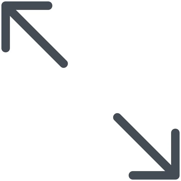 Pfeil Diagonales Richtungssymbol — Stockvektor