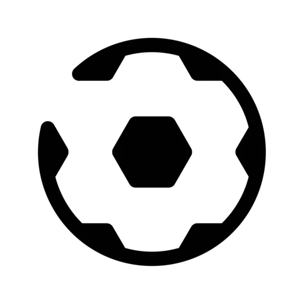 Икона Игры Мяч Твердом Стиле — стоковый вектор