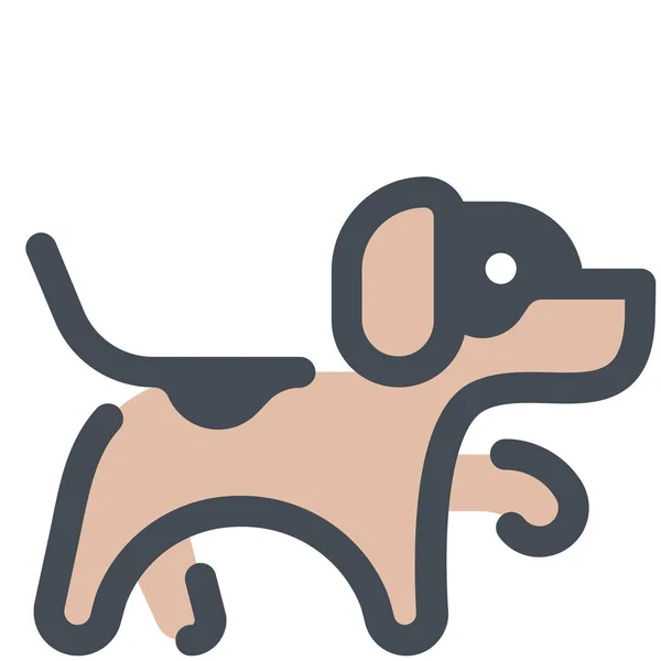 Zvíře Pes Pet Ikona Kategorii Zvířata — Stockový vektor