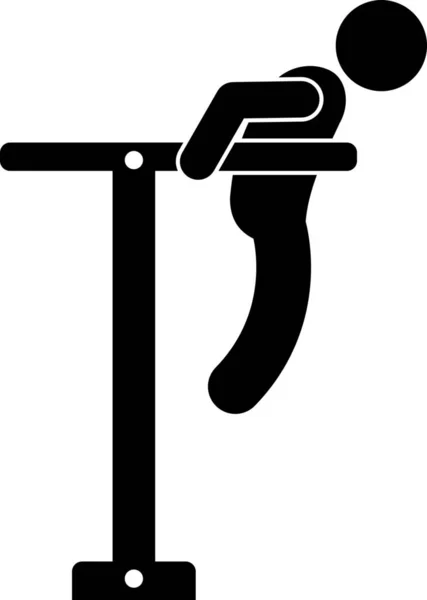 Икона Строительства Тренажерного Зала Твердом Стиле — стоковый вектор
