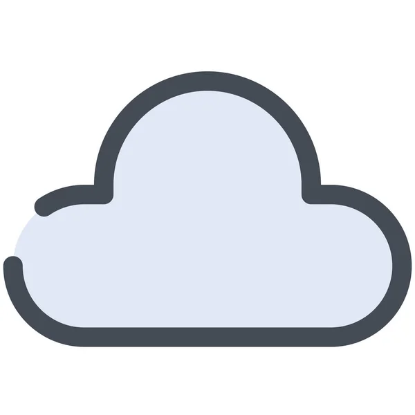 Cloud Media Seo Εικονίδιο Στυλ Γεμισμένο Περίγραμμα — Διανυσματικό Αρχείο