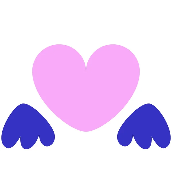 Heart Valentines Wings Icon Der Kategorie Liebe Romantik — Stockvektor