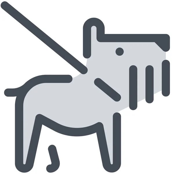 Ikona Psa Smycz Zwierzaka Kategorii Zwierzęta — Wektor stockowy