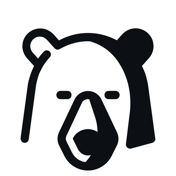 Holiday Animal Bear Icon Outline Style — 스톡 벡터