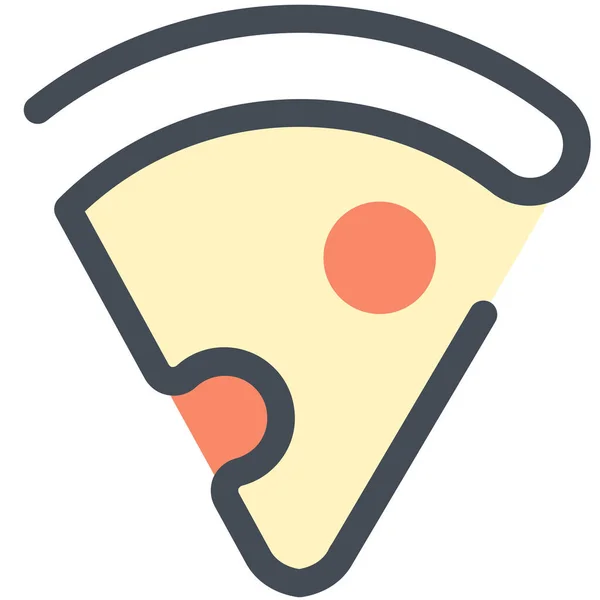 Pizza Icono Comida Rápida — Vector de stock