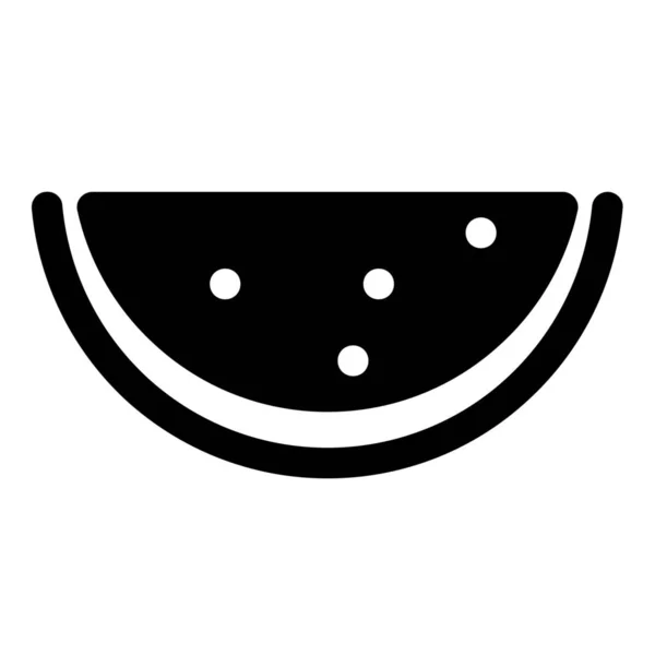 Postre Comida Fruta Icono Estilo Sólido — Vector de stock