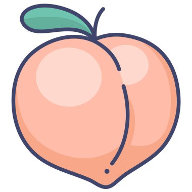 fruit honey peach icon in Filled outline style clipart