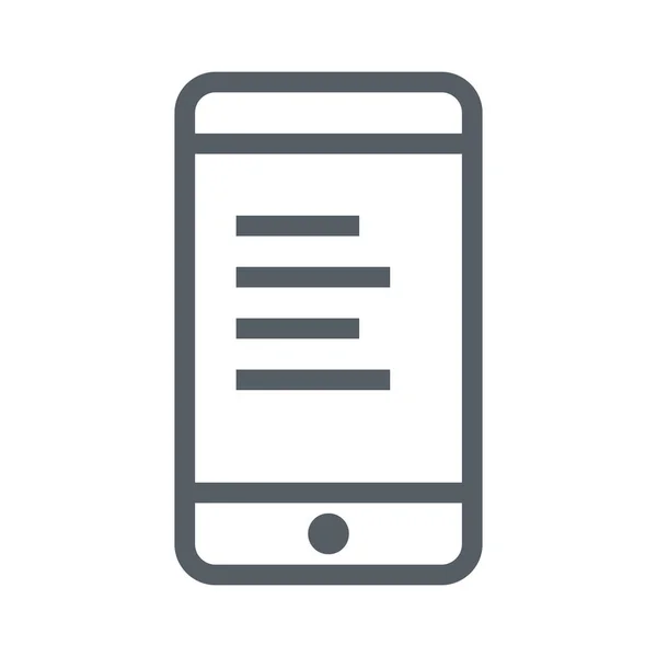Иконка Мобильного Сообщения Стиле Outline — стоковый вектор