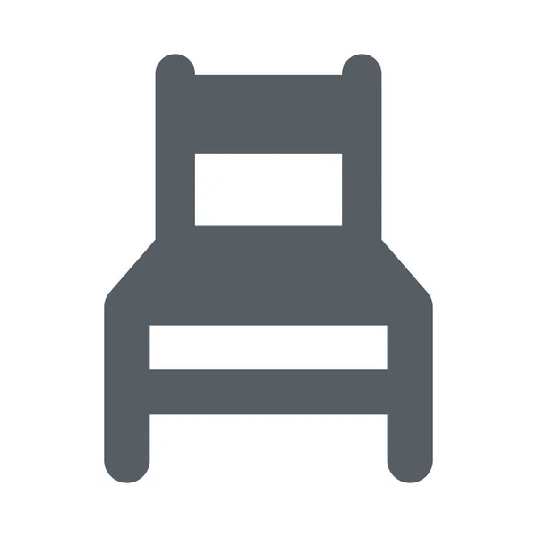 Icono Interior Muebles Silla Estilo Sólido — Vector de stock