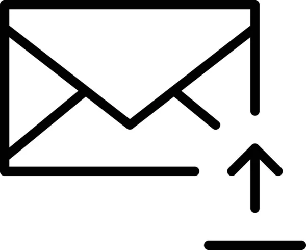 Envelope Ícone Internet Arquivo Estilo Esboço — Vetor de Stock