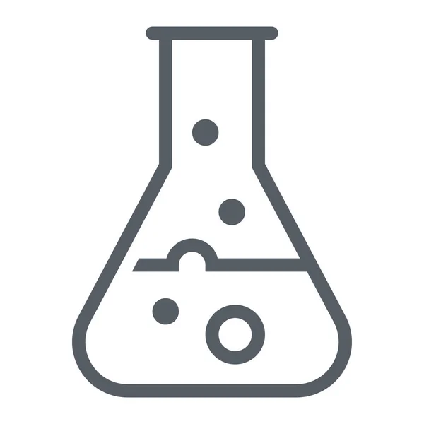 Beaker Chemistry Flask Icon Outline Style — Stock Vector