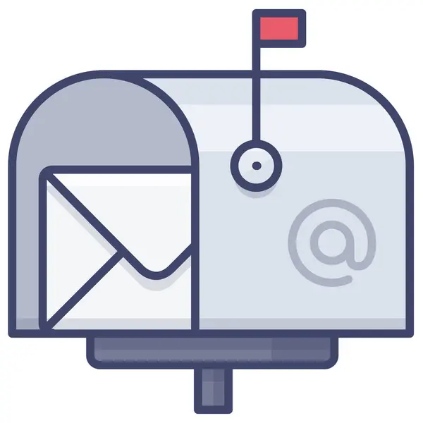 Boîte Mail Boîte Mail Icône — Image vectorielle