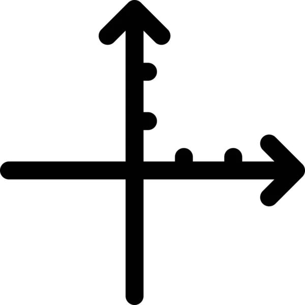 Koordinaten Rasterstandort Symbol Umrissstil — Stockvektor
