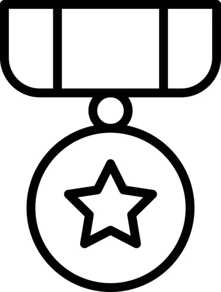 Ícone Militar Medalha Exército Estilo Esboço — Vetor de Stock
