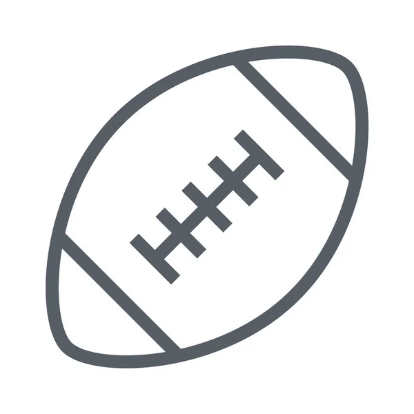 American Ball Football Ikone Outline Stil — Stockvektor