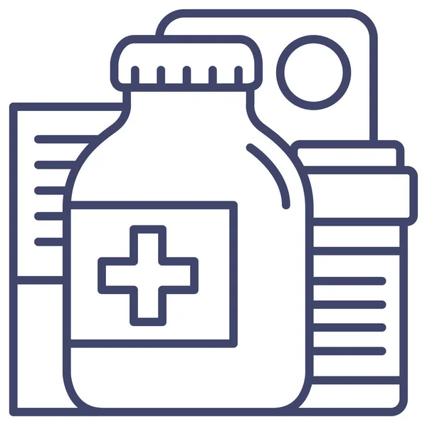 Arzneimittel Ikone Der Kategorie Krankenhäuser Gesundheitswesen — Stockvektor