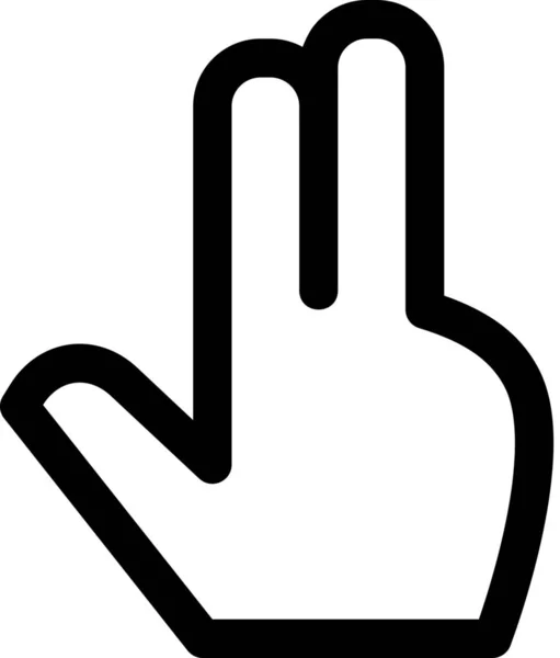 Значок Указателя Пальцев Стиле Абрис — стоковый вектор