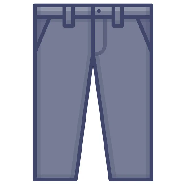 Pantolon Düz Takım Elbise Simgesi — Stok Vektör