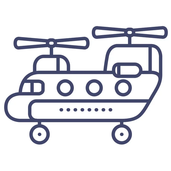 Ícone Helicóptero Aeronaves Militares —  Vetores de Stock