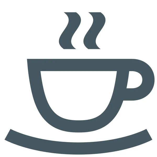 Dricka Kopp Kaffe Ikonen Kontur Stil — Stock vektor