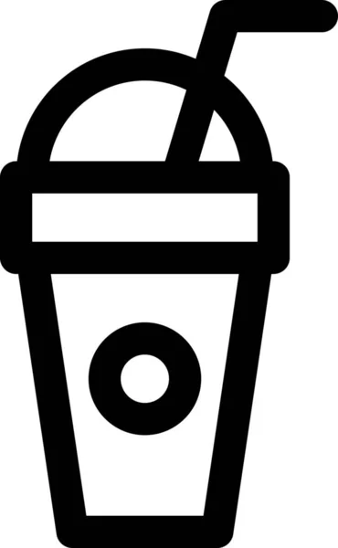 Иконка Льдом Чашки Напитка Стиле Outline — стоковый вектор