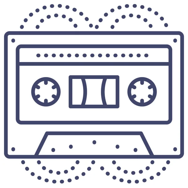 Ícone Música Cassete Áudio Categoria Som Música —  Vetores de Stock