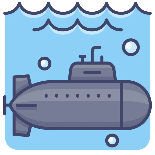 Boot Tauchgang Navy Symbol — Stockvektor