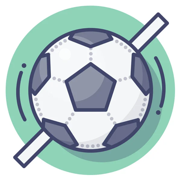 Fotboll Fotboll Sport Ikon Fylld Kontur Stil — Stock vektor