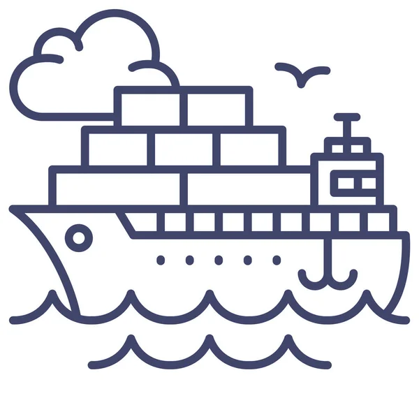 Ikon För Lasttankfartyg — Stock vektor