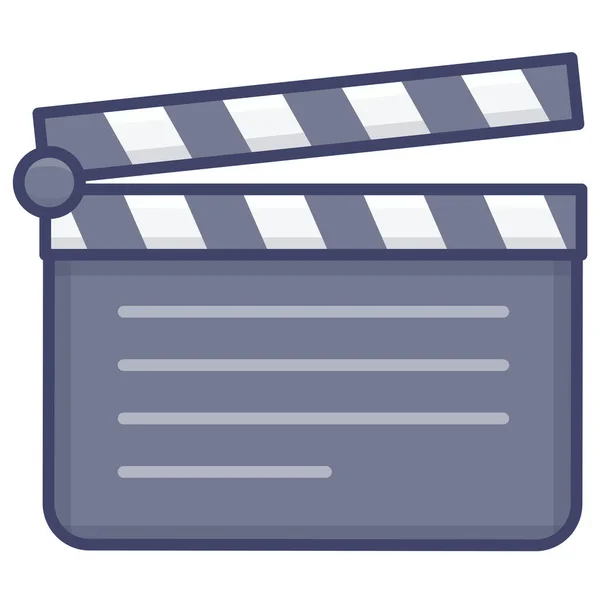 Filme Ícone Clpperboard Filme —  Vetores de Stock