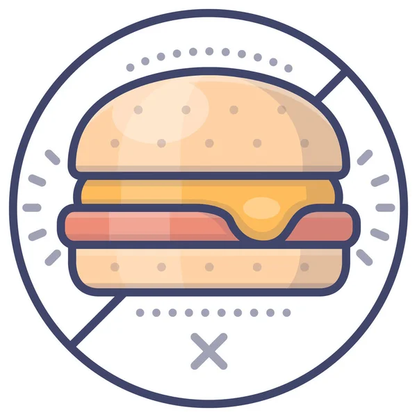 Fitness Icono Salud Alimentaria Estilo Contorno Lleno — Vector de stock