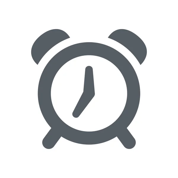 Alarma Campana Reloj Icono Estilo Sólido — Vector de stock