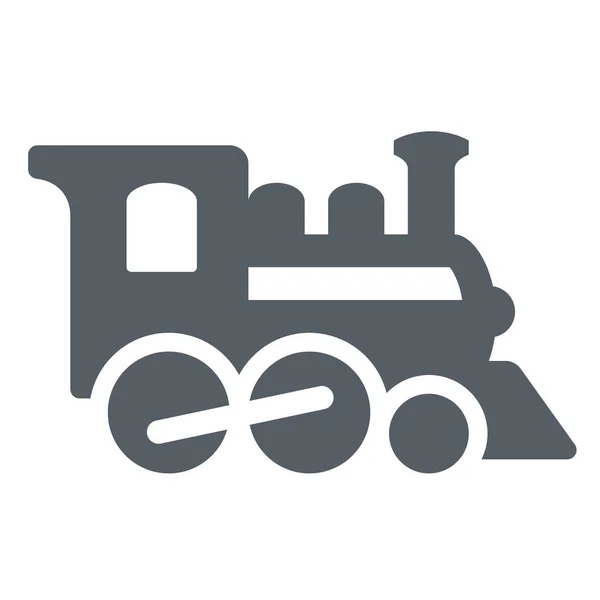 Icono Transporte Trenes Locomotoras Estilo Sólido — Vector de stock