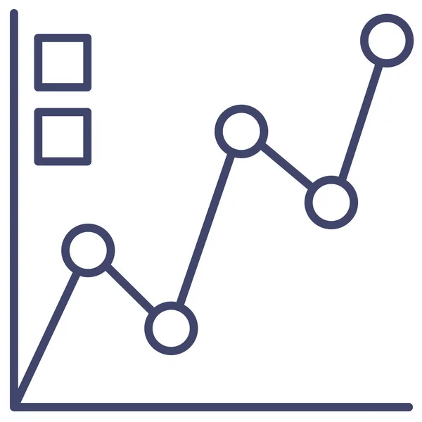 Diagram Graph Line Icon — Stock Vector